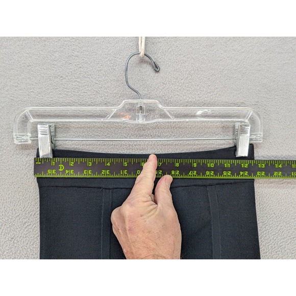 BEBE Mini Skirt Womens Size XS Bandage Bodycon Black Elastic Waist Rayon Stretch - Picture 5 of 14